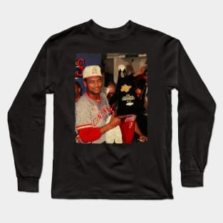 Jose Rijo in Cincinnati Reds Long Sleeve T-Shirt